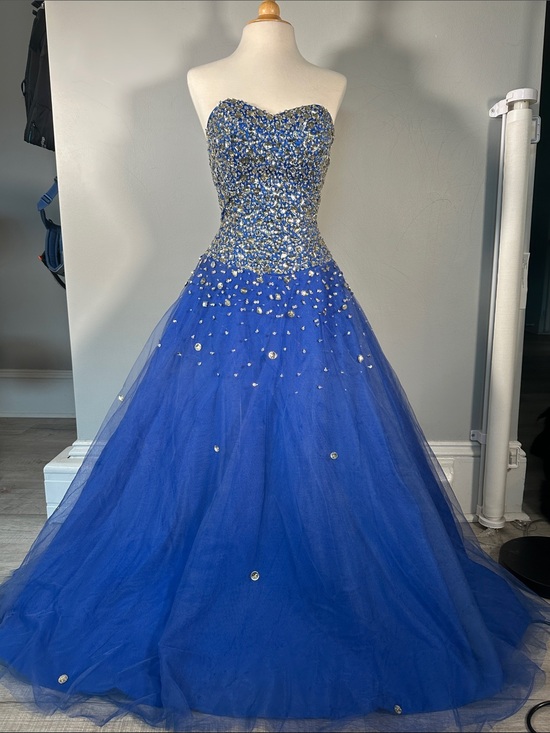 Dresses & Skirts - Royal Blue Strapless Prom Dress